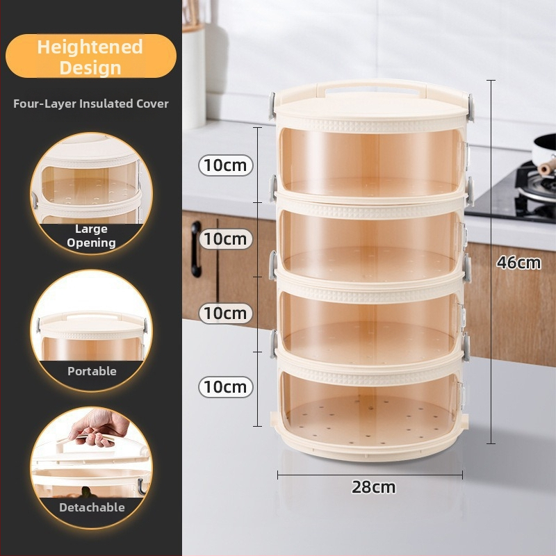 Daugiasluoksnis plastikinis maisto dangtelis virtuvei – dulkių apsauga nuo valgomojo stalo, elektrinis šildymas, modernus paprastas stilius