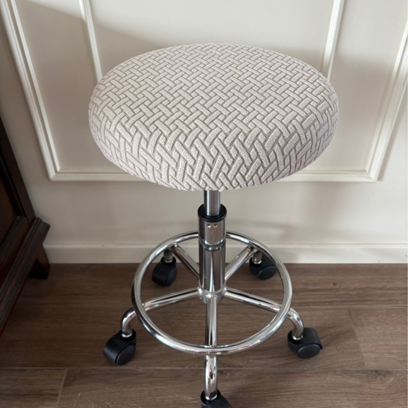 Kružna navlaka za stolac – poliester, protuklizna, otporna na habanje, zaštita od prašine, moderan stil