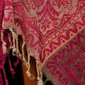 Chenille navlaka za kauč, za kutnu sofu, doiljski stil, uzorci: pruge, geometrijski i biljni