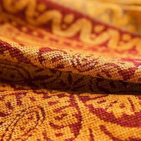 Chenille navlaka za kauč, za kutnu sofu, doiljski stil, uzorci: pruge, geometrijski i biljni
