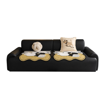 Moduláris kanapéhoz való párna — Chenille anyag, csipkés alakú, Alien stílus, aranyos állatmintával