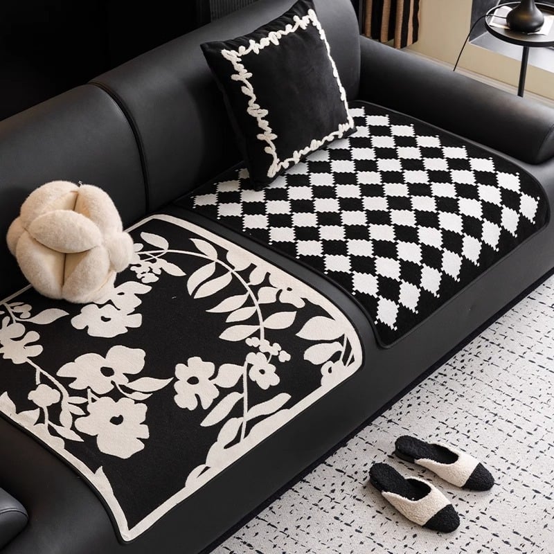 Moduláris kanapéhoz való párna — Chenille anyag, csipkés alakú, Alien stílus, aranyos állatmintával