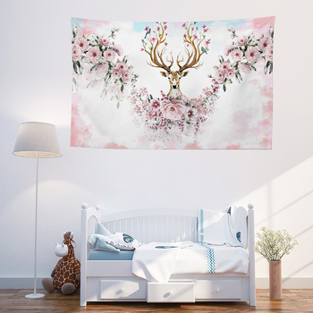 3D digitális nyomtatású gobelin poliészterből, gépi szövésű, téglalap alakú, táj motívum, modern minimalista stílus