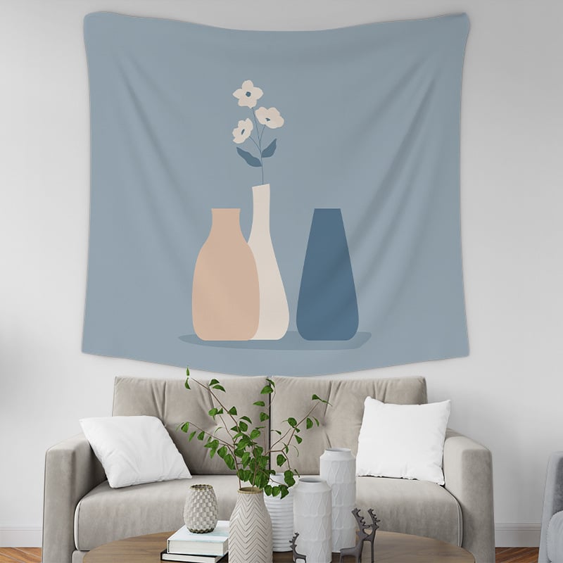 Poliesterski goblen za zid, kvadratnog oblika, krajolik uzorak, strojno tkan, pogodan za dnevni boravak i spavaću sobu