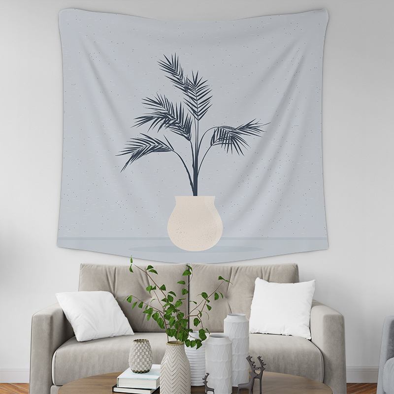 Poliesterski goblen za zid, kvadratnog oblika, krajolik uzorak, strojno tkan, pogodan za dnevni boravak i spavaću sobu