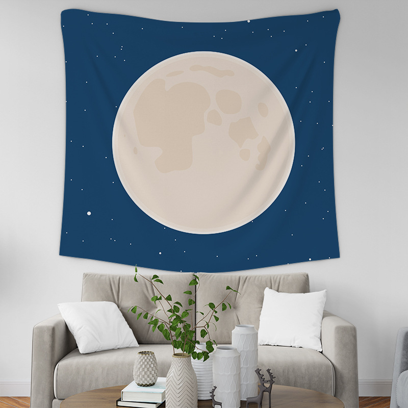 Poliesterski goblen za zid, kvadratnog oblika, krajolik uzorak, strojno tkan, pogodan za dnevni boravak i spavaću sobu