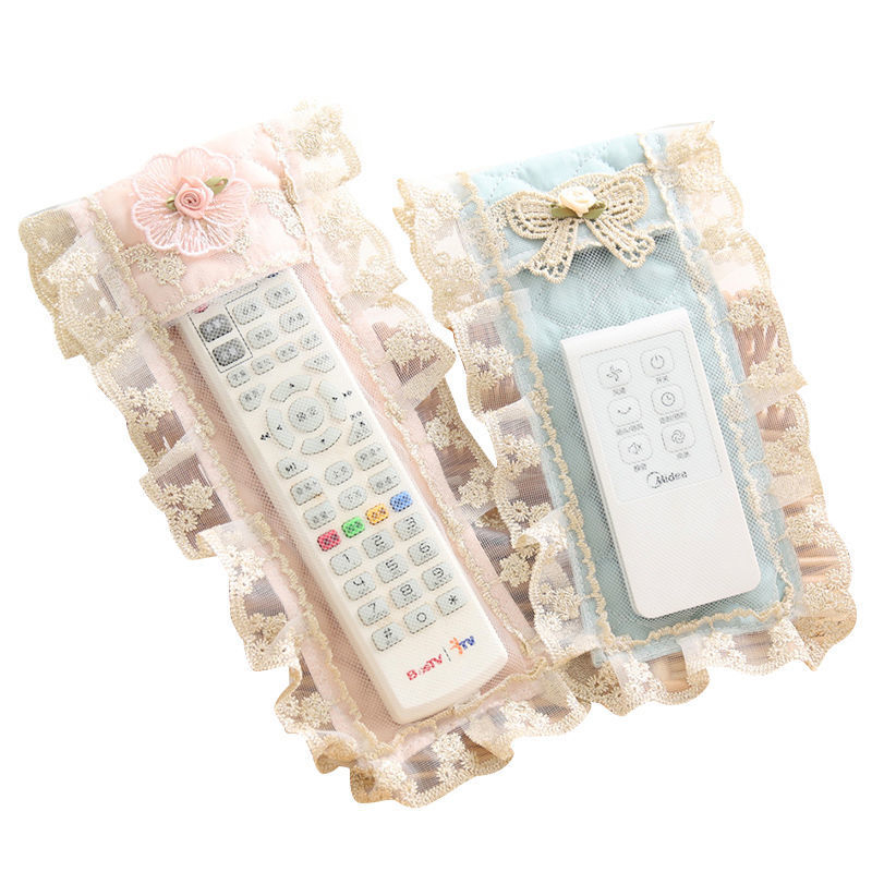 Κάλυμμα προστασίας για τα τηλεχειριστήρια κλιματισμού και τηλεόρασης, ύφασμα βαμβάκι, ευρωπαϊκό στυλ, δαντελένιο σχέδιο, προστασία από σκόνη