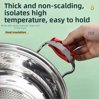Silīkona pannas roktura vāciņš, aizsardzība pret apdegumiem un siltumizolāciju, universāla saderība ar pannām un wokiem
