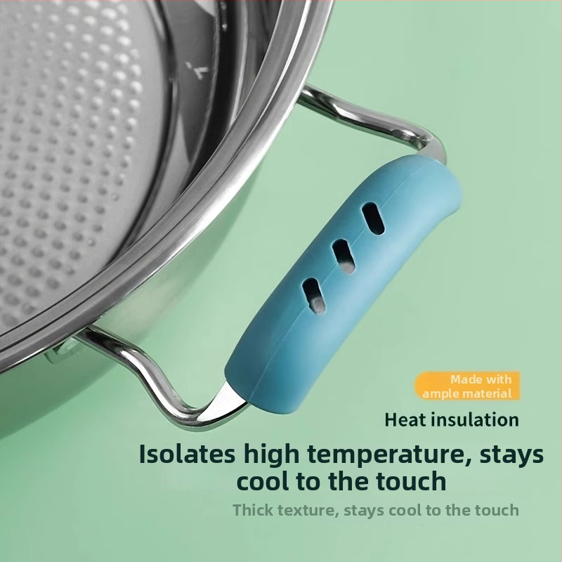 Silikónový kryt na rukoväť hrnca, proti popáleninám a tepelnej izolácii, univerzálne padne na hrnce a woky