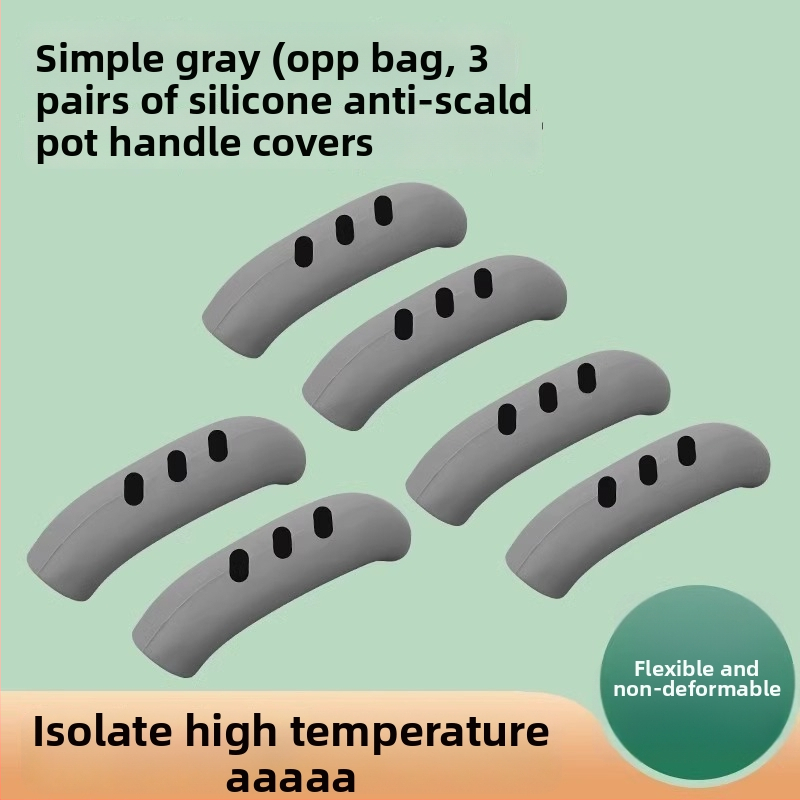 Silīkona pannas roktura vāciņš, aizsardzība pret apdegumiem un siltumizolāciju, universāla saderība ar pannām un wokiem