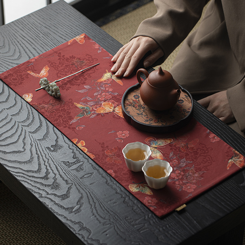 Audinio arbatos kilimėlis ceremonijai, storas šilumos izoliacija, kinietiško stiliaus ribota paviršius