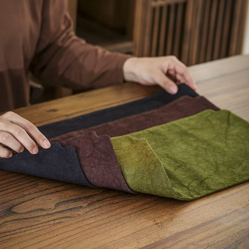 Arbatų kilimėlis iš audinio su tie-dye dizainu, dvipusis, sugeriantis, tinkamas kaip arbatos padėklas ir puodelio laikiklis