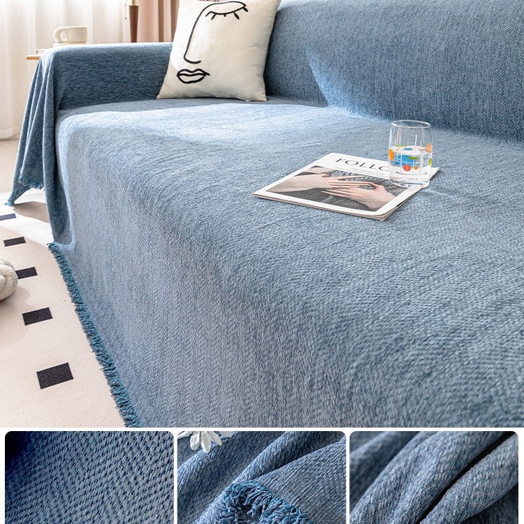 Chenille navlaka za trosjed kauč, geometrijski uzorak, stil laganog luksuza