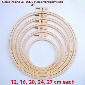 Körkörös keret keresztszemes hímzéshez bambusz imitációs dizájnnal, márka Scenery, anyag: műanyag lemez, hímzés típusa: keresztszemes, stílus Ming és Qing klasszikusok