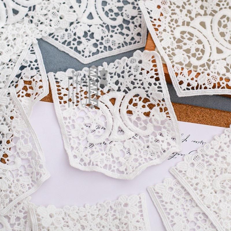 Raidžių tinklelio siuvinėjimo kišeninis lipukas su nėriniu audiniu - 100% medvilnė; tinka batams ir skrybėlėms - Prekės kodas 895799714059