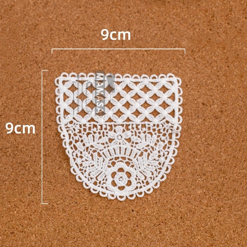 Raidžių tinklelio siuvinėjimo kišeninis lipukas su nėriniu audiniu - 100% medvilnė; tinka batams ir skrybėlėms - Prekės kodas 895799714059