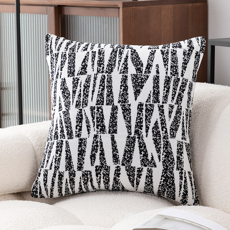 Geometrijska pliš navlaka za jastuk, lagani luksuz, PP pamuk punjenje, bez umetka