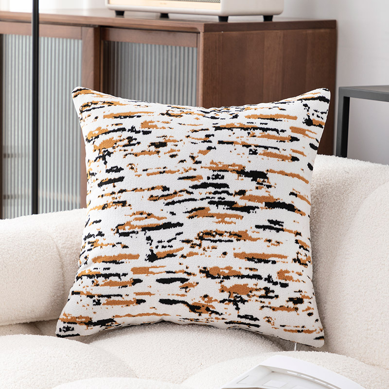 Geometrijska pliš navlaka za jastuk, lagani luksuz, PP pamuk punjenje, bez umetka