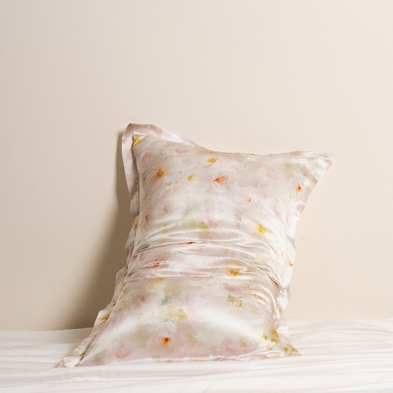 Husă de pernă din 100% Mătase Mulberry, imprimare digitală, stil modern minimalist, personalizare: Da