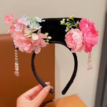 Rankų darbo audinio galvos apdaila vaikams – dvors stilius, originalus dizainas, 2024 ruduo