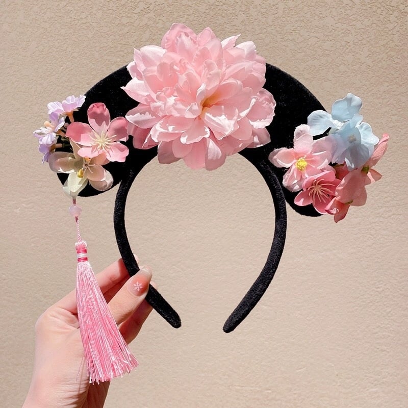 Rankų darbo audinio galvos apdaila vaikams – dvors stilius, originalus dizainas, 2024 ruduo