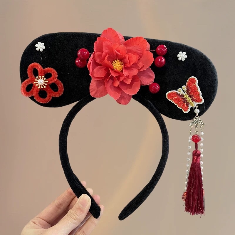 Rankų darbo audinio galvos apdaila vaikams – dvors stilius, originalus dizainas, 2024 ruduo