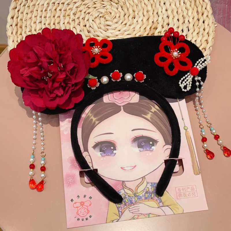 Rankų darbo audinio galvos apdaila vaikams – dvors stilius, originalus dizainas, 2024 ruduo