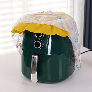 Putekļu aizsarg vāciņš frituvei ar mežģīnēm, auduma aizsargs virtuves sadzīves tehnikai; Materiāls: Mežģīnes; Stils: Vienkāršs un mūsdienīgs; Apstrāde: Cits