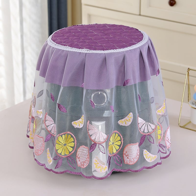 Putekļu aizsarg vāciņš frituvei ar mežģīnēm, auduma aizsargs virtuves sadzīves tehnikai; Materiāls: Mežģīnes; Stils: Vienkāršs un mūsdienīgs; Apstrāde: Cits