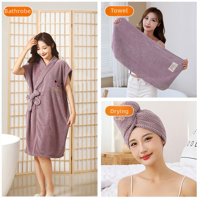 Халат за баня Yueyan Meike, корал флис, полиестер, 520 г