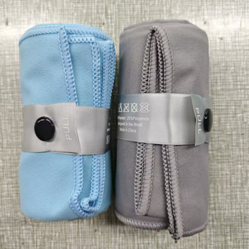 Бързосъхнеща микрофибърна кърпа за плуване и фитнес — преносима, абсорбира пот, 150D нишка, права тъкан, тегло под 100 g