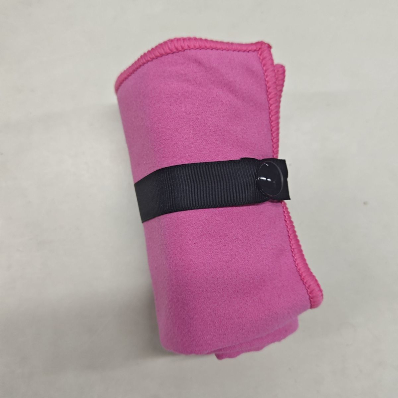 Бързосъхнеща микрофибърна кърпа за плуване и фитнес — преносима, абсорбира пот, 150D нишка, права тъкан, тегло под 100 g