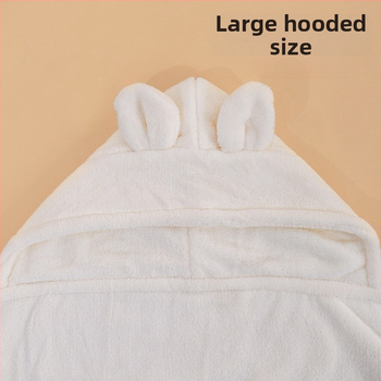 Koralinio fliso kūdikių vonios rankšluostis su gobtuvu, sugeria ir greitai džiūsta, 500–800 g, visiems sezonams, animacinio stiliaus