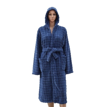 Vannas halāts no korāla flīsa, uzsūcošs un biezināts, universāls, ziemas lietošanai, jacquard kappe ar tauriņa dizainu