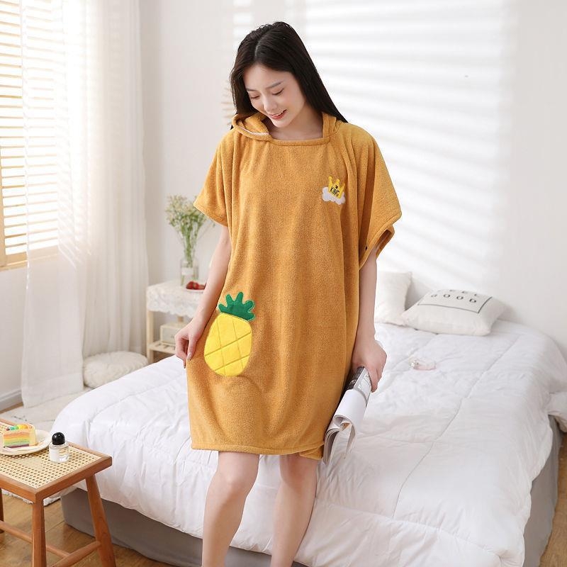 Възрастен плажен халат-капе с качулка, защита от слънцето, коралов флис и полиестер (Пролет • Женски • Тегло 420 g)