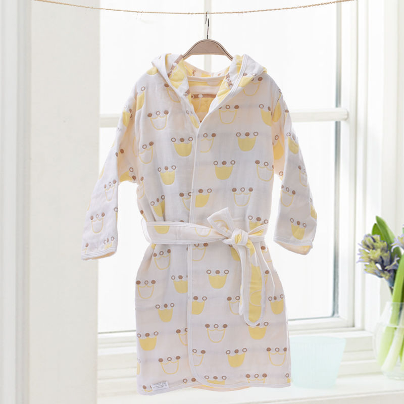 Unique детски памучен банен халат и кърпа‑пелерина