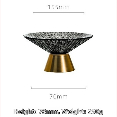 Стъклена чиния за плодове с крака, стил лек лукс, пролет 2020, първокласно качество