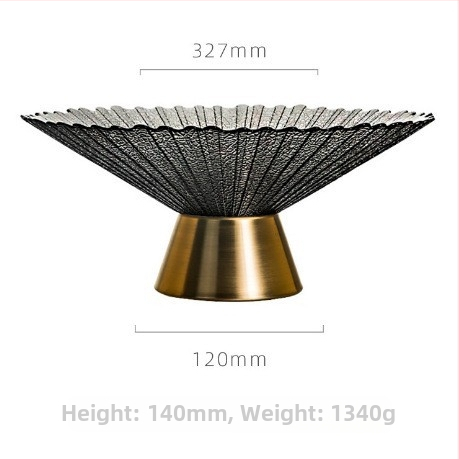 Стъклена чиния за плодове с крака, стил лек лукс, пролет 2020, първокласно качество