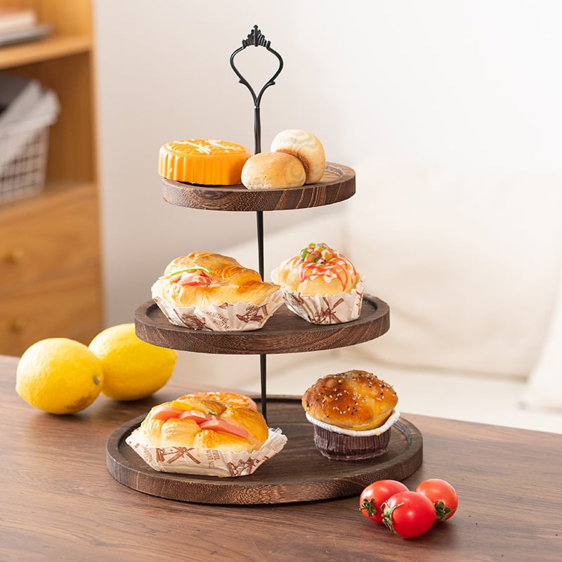 Многоетажна поставка за десерти, кръгла настолна тава, двойна тава за торти — марка Xufeng; 2024; модерен, прост стил