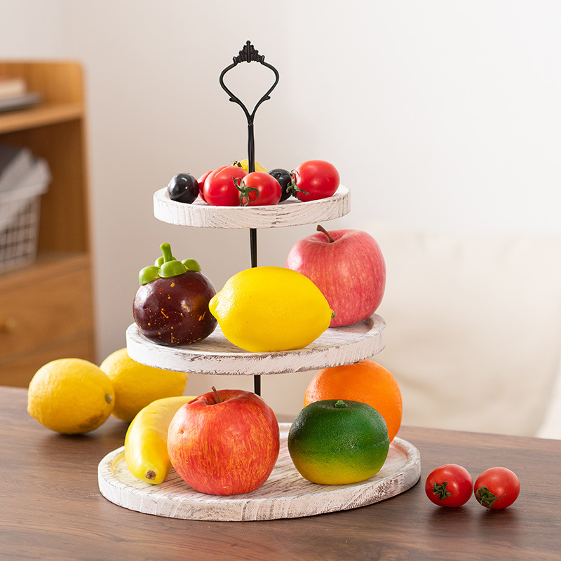 Многоетажна поставка за десерти, кръгла настолна тава, двойна тава за торти — марка Xufeng; 2024; модерен, прост стил