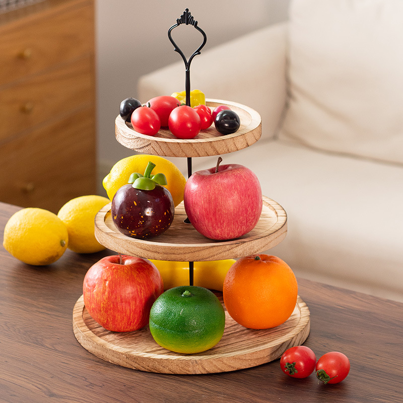 Многоетажна поставка за десерти, кръгла настолна тава, двойна тава за торти — марка Xufeng; 2024; модерен, прост стил