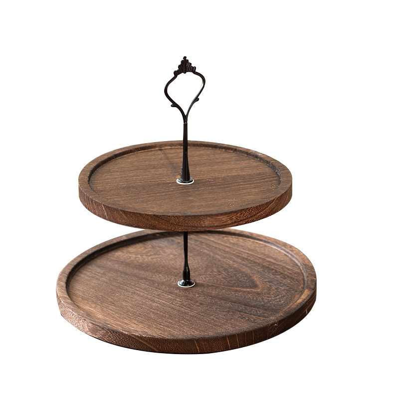 Многоетажна поставка за десерти, кръгла настолна тава, двойна тава за торти — марка Xufeng; 2024; модерен, прост стил