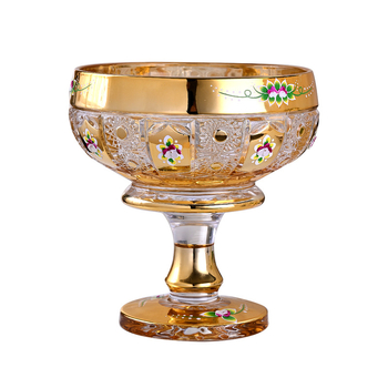 Stakleni tanjur za voće – lagani luksuz i retro stil, brend Crystal carving color, premium kvaliteta.