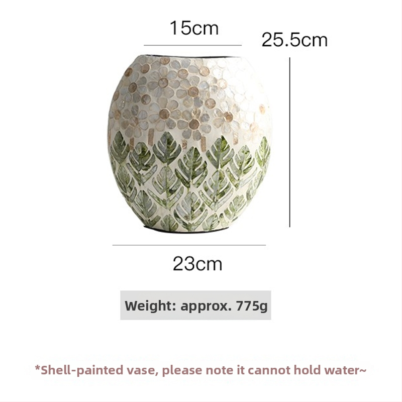 Nordinio stiliaus padėklas vaisiams su jūros kriauklių motyvu ir šilko gėlių medžiaga – dekoratyvinis serviravimo ir parodoms padėklas