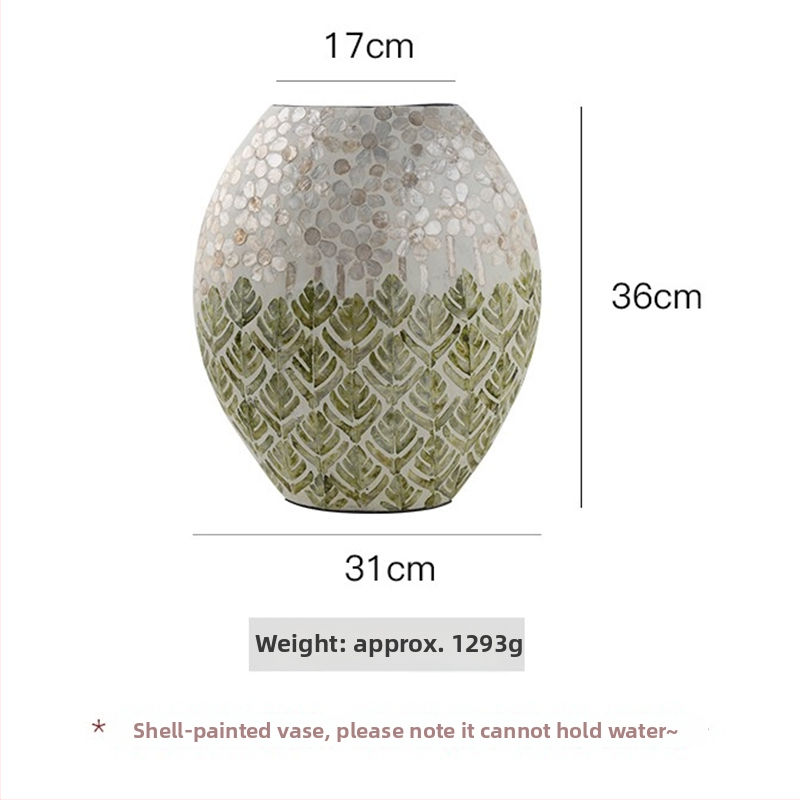 Nordinio stiliaus padėklas vaisiams su jūros kriauklių motyvu ir šilko gėlių medžiaga – dekoratyvinis serviravimo ir parodoms padėklas