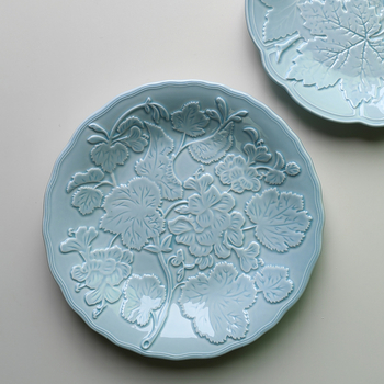 Keramikas šķīvju komplekts, apaļas formas, retro stils, zem glazūras, piemērots mikroviļņu krāsnij