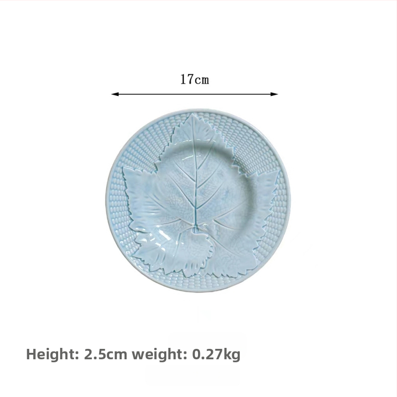 Keramikas šķīvju komplekts, apaļas formas, retro stils, zem glazūras, piemērots mikroviļņu krāsnij