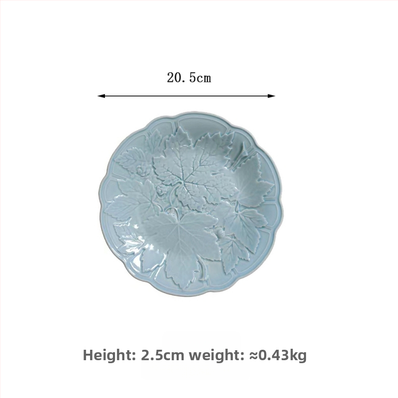 Keramikas šķīvju komplekts, apaļas formas, retro stils, zem glazūras, piemērots mikroviļņu krāsnij