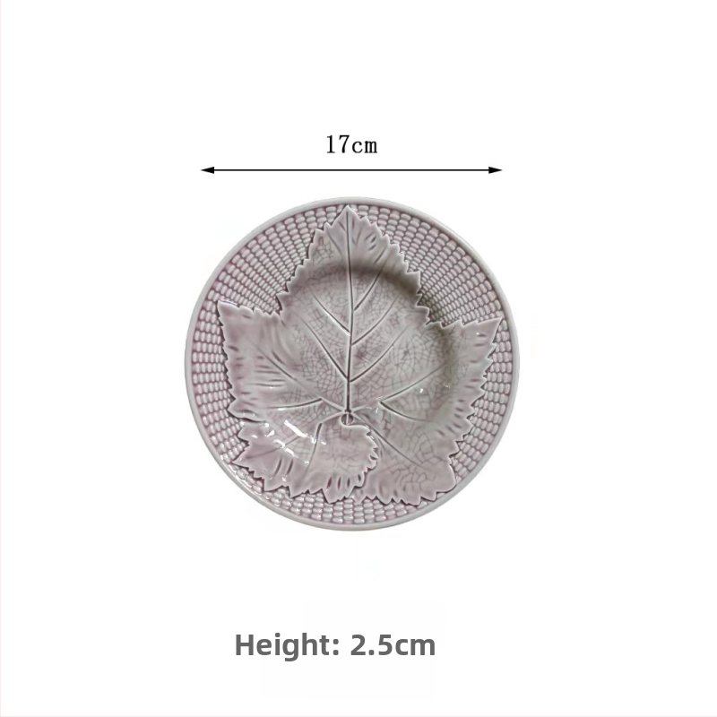 Keramikas šķīvju komplekts, apaļas formas, retro stils, zem glazūras, piemērots mikroviļņu krāsnij