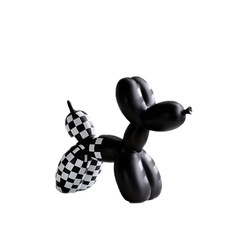 Baliono šuns skulptūra – šiuolaikinio meno stilius, plastmasos medžiaga, pusiau rankinis ir pusiau mechaninis gaminimas